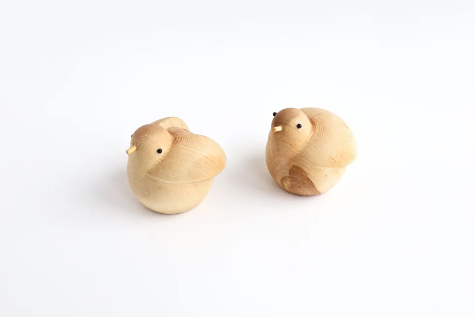 Figurine en bouleau naturel oiseau volant I Piccolini - EMKO