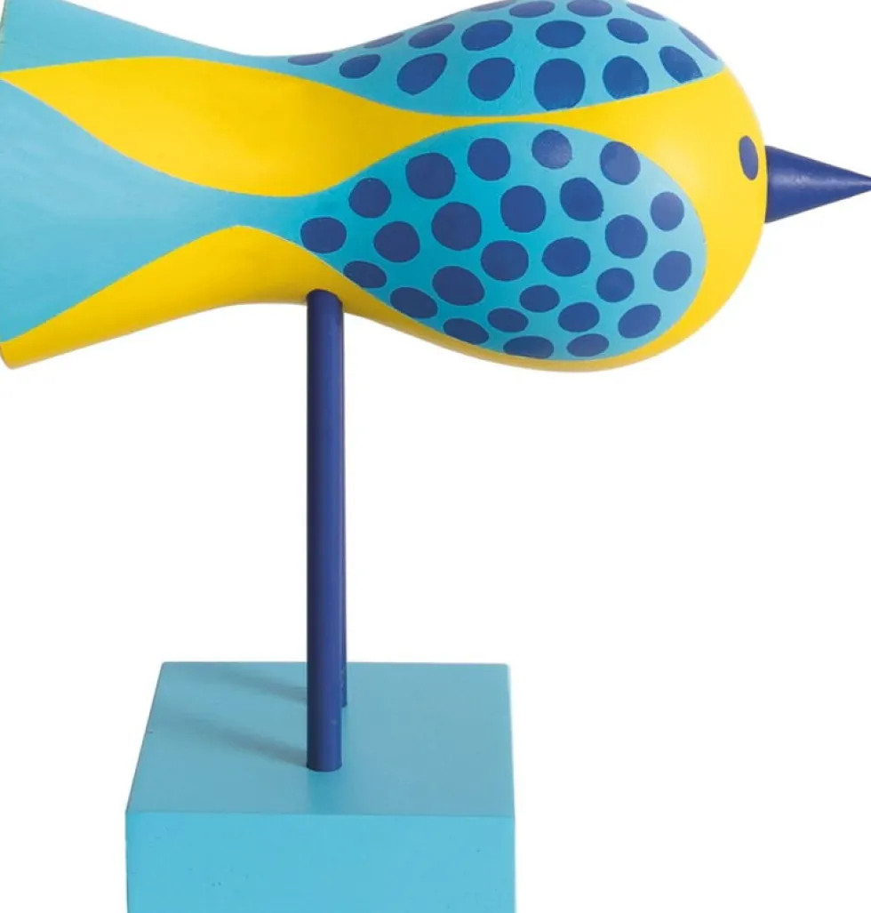Figurine oiseaux en hêtre massif coloré 16x16x7cm Birds 1967 N°5 - Design House Stockholm