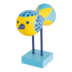 Figurine oiseaux en hêtre massif coloré 16x16x7cm Birds 1967 N°5 - Design House Stockholm