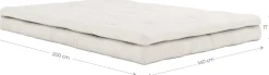 Futon canapé convertible en coton beige 140x95x60cm Buckle-up - Karup Design
