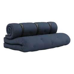 Futon canapé convertible en coton navy 140x95x60cm Buckle-up - Karup Design
