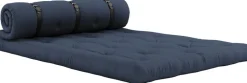 Futon canapé convertible en coton navy 140x95x60cm Buckle-up - Karup Design