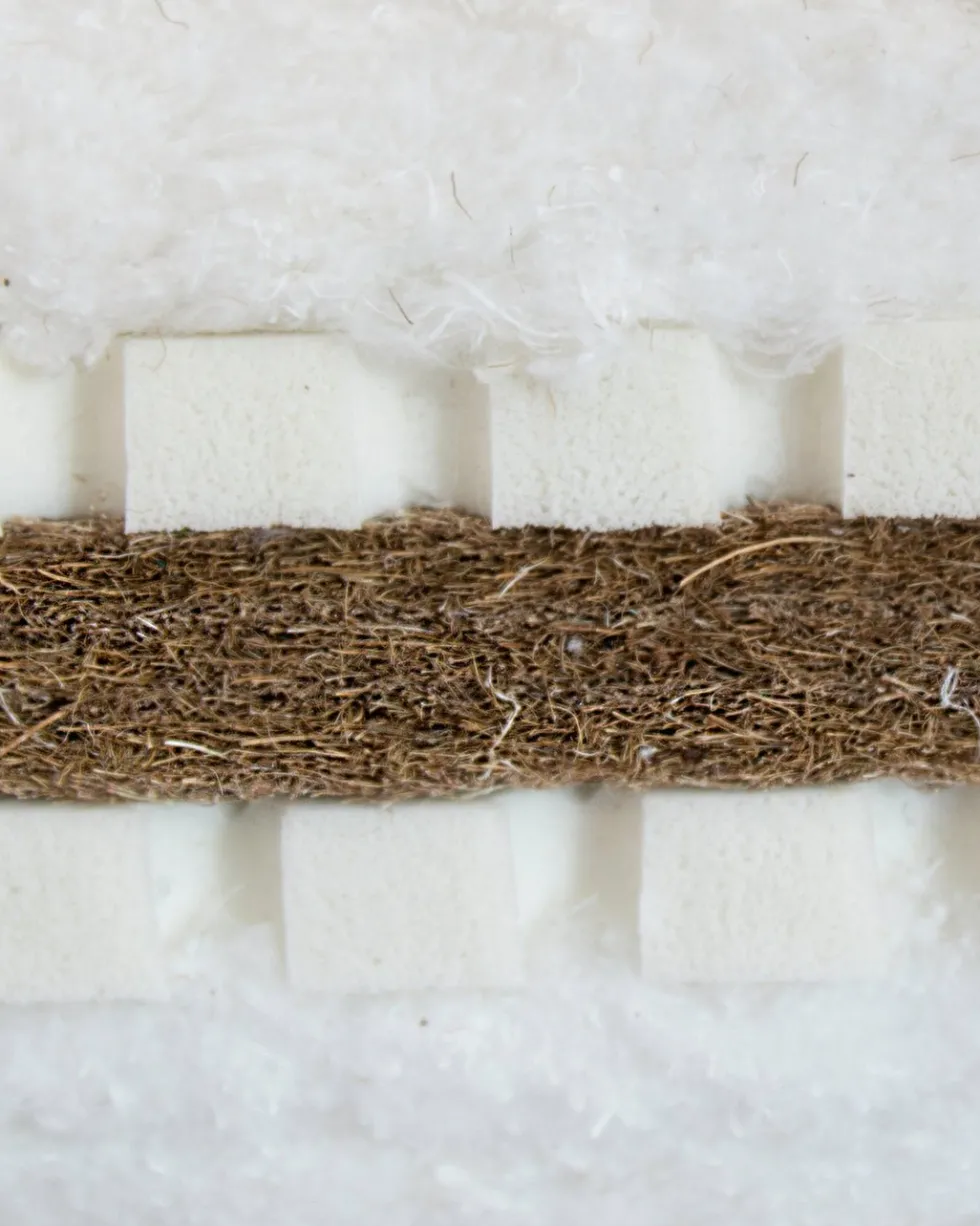 Futon en coton noir mousse et fibre de coco 80x200cm sandwich - Karup Design