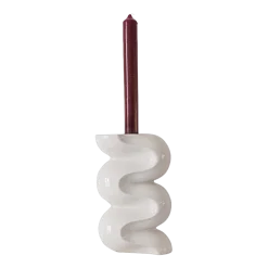 Grand bougeoir en céramique crème Ganache - Cosin Paris