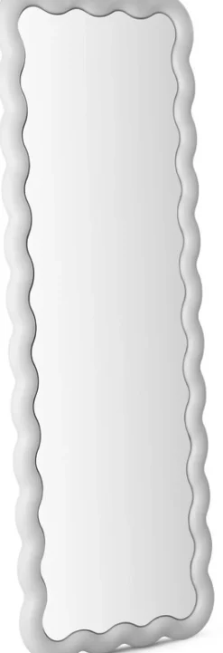 Grand miroir en verre et acier blanc 160 x 55 cm Illu - Normann Copenhagen