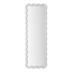 Grand miroir en verre et acier blanc 160 x 55 cm Illu - Normann Copenhagen