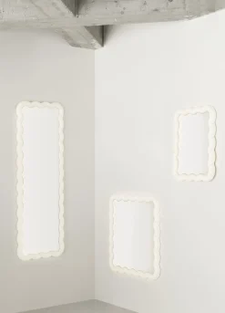 Grand miroir en verre et acier blanc 160 x 55 cm Illu - Normann Copenhagen