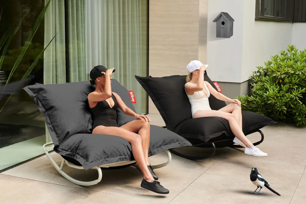 Grand pouf extérieur gris roche Original Outdoor - Fatboy