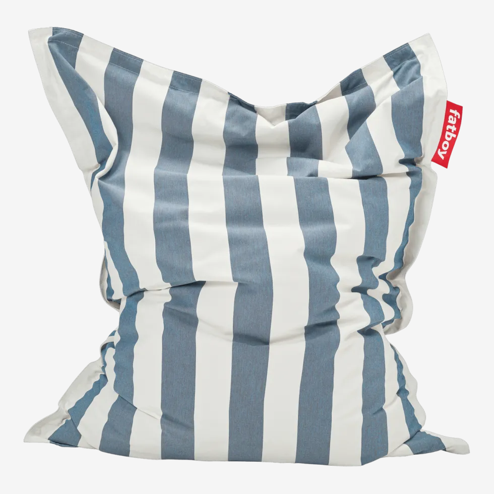 Grand pouf extérieur rayé bleu océan Original Outdoor- Fatboy