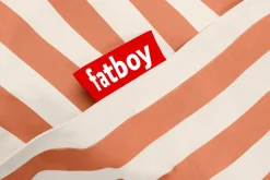 Grand pouf extérieur rayé orange et crème Original Outdoor - Fatboy