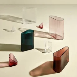 Grand vase caramel Mist - Nude Glass