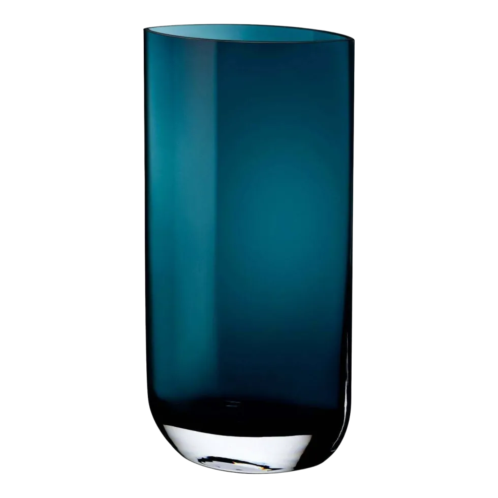 Grand vase vert pétrole Blade - Nude Glass