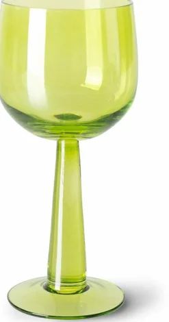 4 Grand verres à vin vert Lime - HKliving