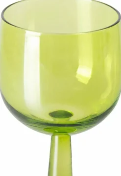 4 Grand verres à vin vert Lime - HKliving