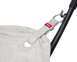 Hamac en acier noir et tissu gris mist avec coussin 270x138x110cm Headdemock Superb Deluxe - Fatboy