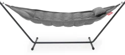 Hamac en acier noir et tissu gris rock avec coussin 270x138x110cm Headdemock Superb Deluxe - Fatboy