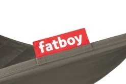 Hamac en acier noir et tissu gris taupe avec coussin 270x138x110cm Headdemock Deluxe - Fatboy