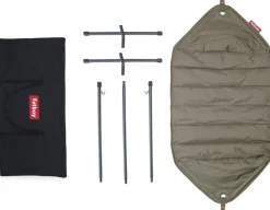 Hamac en acier noir et tissu gris taupe avec coussin 270x138x110cm Headdemock Deluxe - Fatboy
