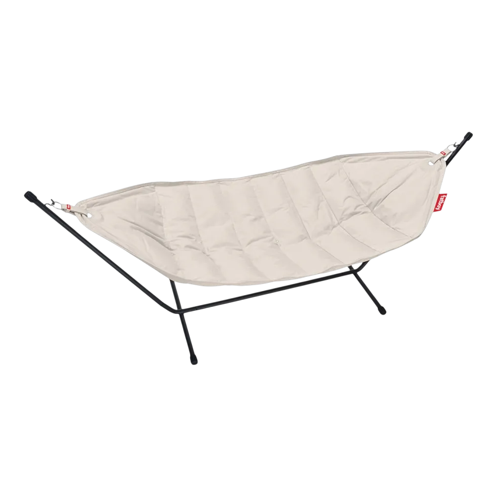 Hamac en acier noir et tissu sahara 270x138x110cm Headdemock Superb - Fatboy