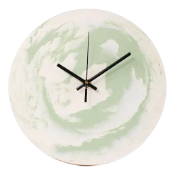 Horloge en roche saline vert de gris 27 cm - Studio Rosaroom
