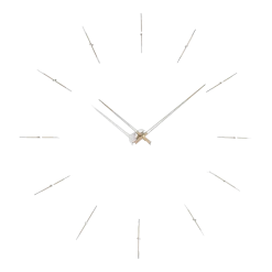 Horloge murale argentée 12 signaux horaires 125 cm Merlín N - Nomon