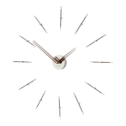 Horloge murale argentée 12 signaux horaires Mini Merlín N - Nomon