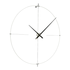 Horloge murale blanche aiguilles noires Bilbao L - Nomon