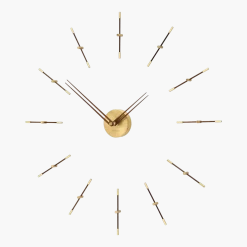 Horloge murale dorée 12 signaux horaires Mini Merlín G - Nomon