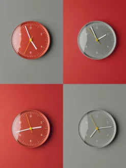 Horloge murale en métal gris 26,5cm - HAY