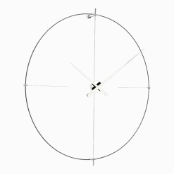 Horloge murale noire aiguilles blanches Bilbao L - Nomon