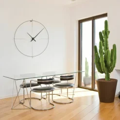 Horloge murale noire aiguilles noires Bilbao L - Nomon