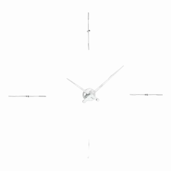 Horloge murale 4 signaux horaires aiguilles argentées Merlín I - Nomon