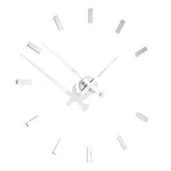 Horloge murale 12 signaux horaires aiguilles blanches Tacón I - Nomon