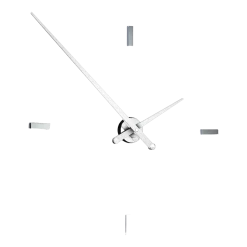 Horloge murale 4 signaux horaires aiguilles blanches Tacón L - Nomon