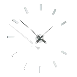 Horloge murale 12 signaux horaires aiguilles noires Tacón I - Nomon