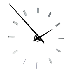 Horloge murale 12 signaux horaires aiguilles noires Tacón L - Nomon