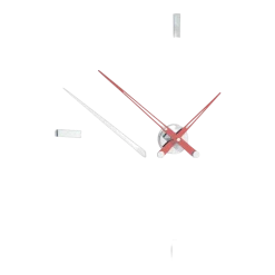 Horloge murale 4 signaux horaires aiguilles rouges Tacón I - Nomon