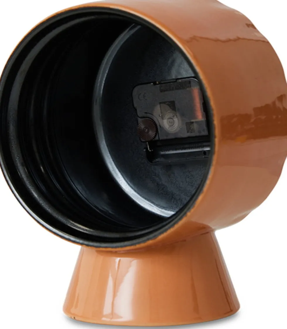 Horloge rétro en céramique peach 20,8cm - HKLIVING