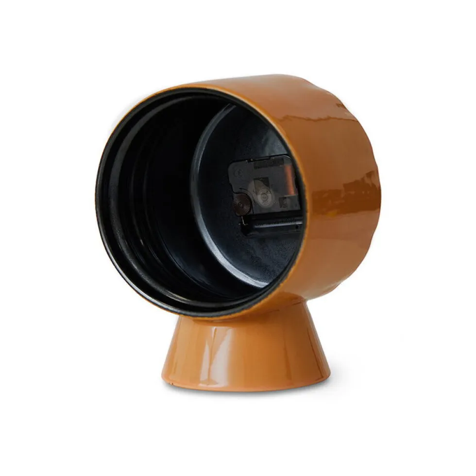 Horloge rétro en céramique peach 20,8cm - HKLIVING
