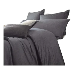 Housse De Couette Liam Gris Anthracite - Madura