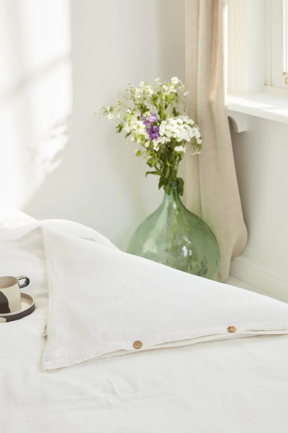 Housse de couette milk en gaze de coton 200 x 200 cm - The Cool Republic