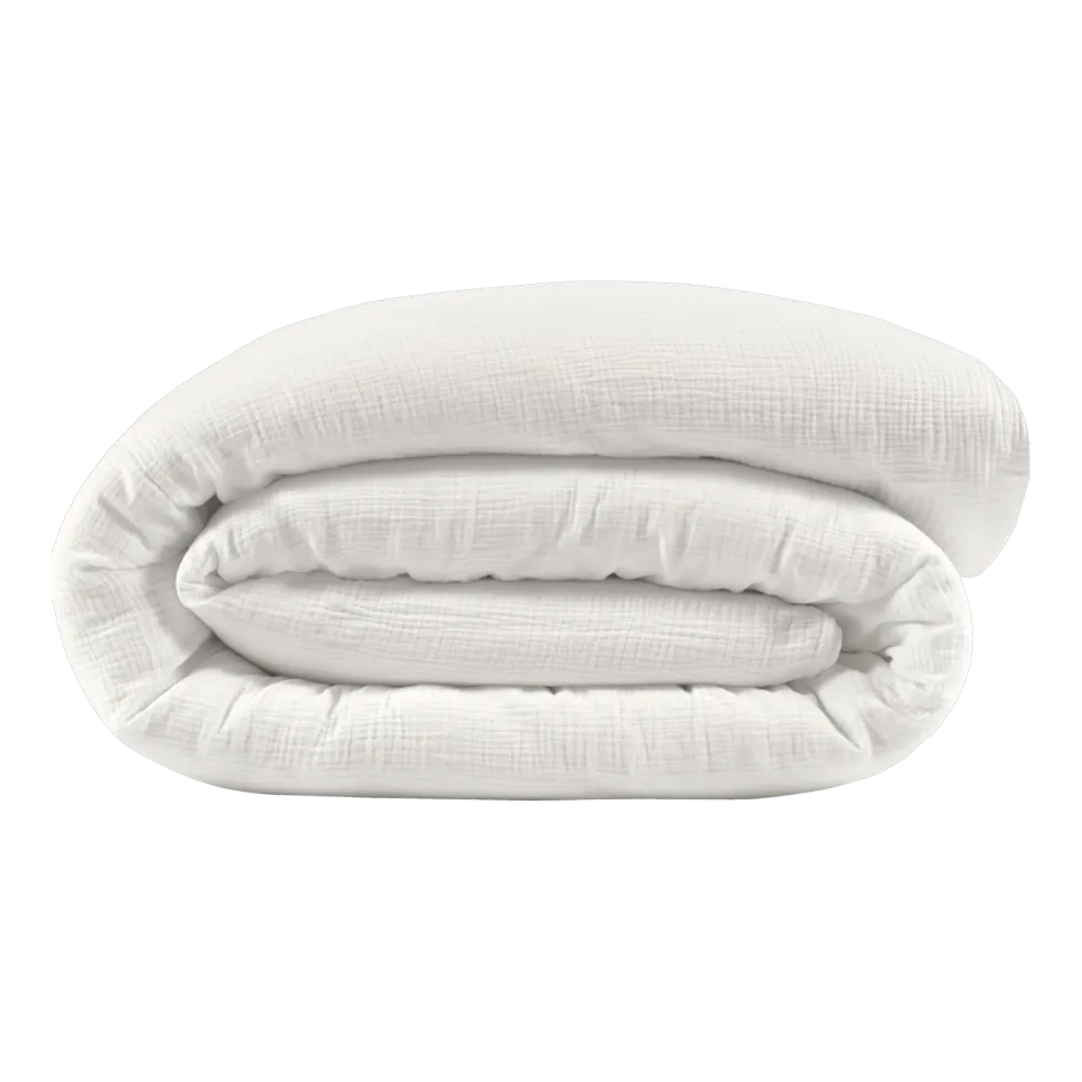 Housse de couette milk en gaze de coton 200 x 200 cm - The Cool Republic