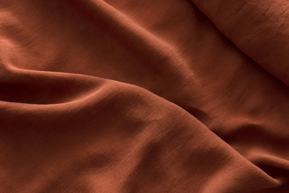 Housse de couette terracotta en lin lavé 200 x 200 cm - The Cool Republic