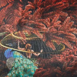 Housse De Coussin Appolonie Noir Et Rouge - Madura
