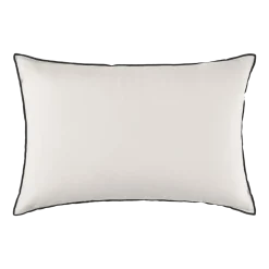 Housse De Coussin Carlina Beige Clair Et Bourdon Noir - Madura