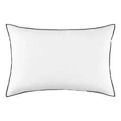 Housse De Coussin Carlina Blanc Et Bourdon Noir - Madura