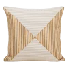 Housse de coussin en coton épais naturel et moutarde 40x40cm Jhulio - Madura