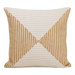 Housse de coussin en coton épais naturel et moutarde 40x40cm Jhulio - Madura