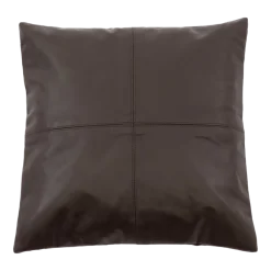 Housse de coussin en cuir 40 x 40 cm chocolat - Bazar Bizar