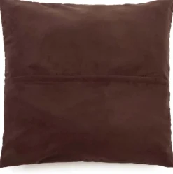 Housse de coussin en cuir 60 x 60 cm chocolat - Bazar Bizar